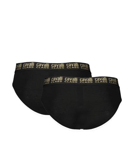 Cavalli Class Black Cotton Men Underwear