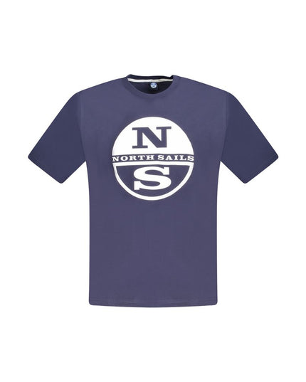 North Sails Blue Cotton Men T-Shirt