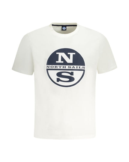 North Sails White Cotton Men T-Shirt