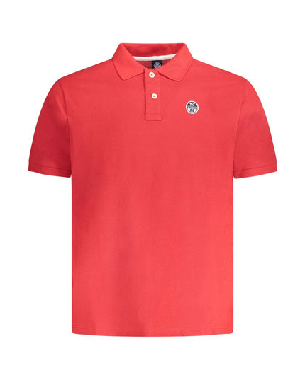 North Sails Red Cotton Men Polo Shirt