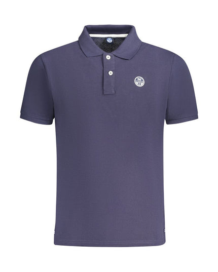 North Sails Blue Cotton Men Polo Shirt