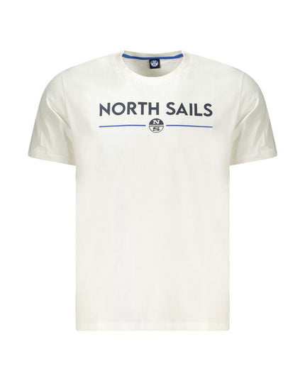 North Sails White Cotton Men T-Shirt