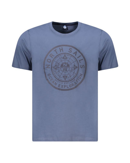 North Sails Blue Cotton Men T-Shirt
