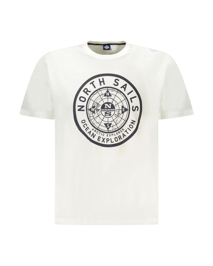 North Sails White Cotton Men T-Shirt