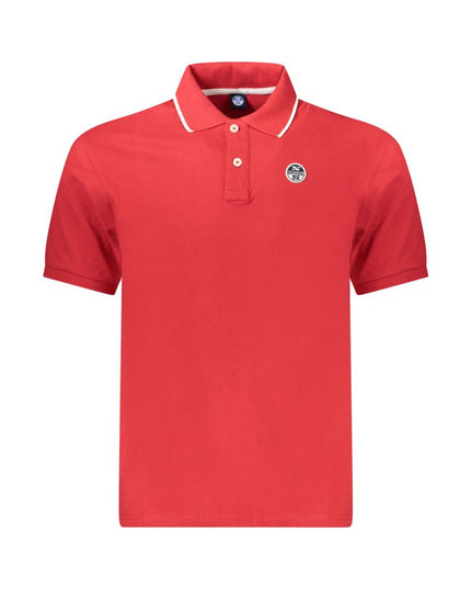 North Sails Red Cotton Men Polo Shirt