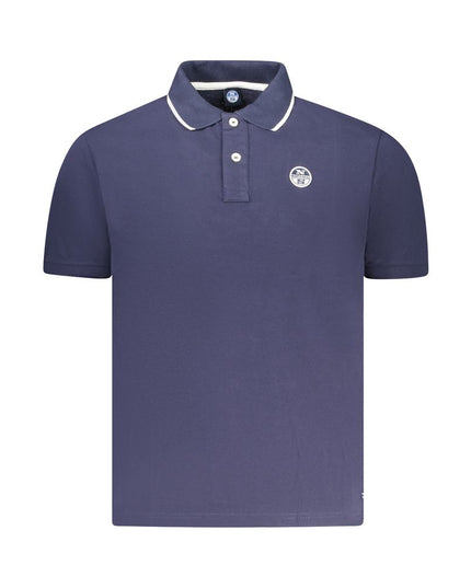 North Sails Blue Cotton Men Polo Shirt