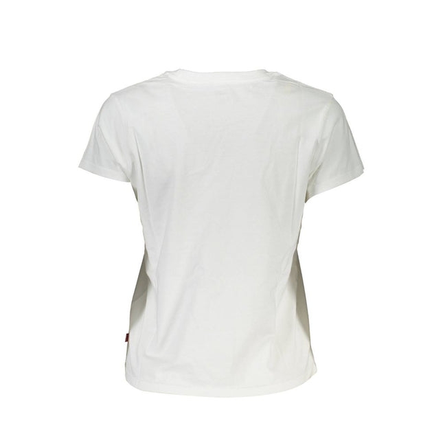 Levi's White Cotton Women T-Shirt