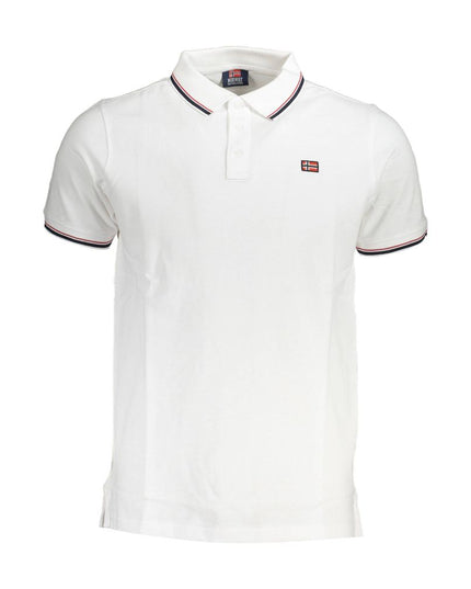 Norway 1963 White Cotton Men Polo Shirt