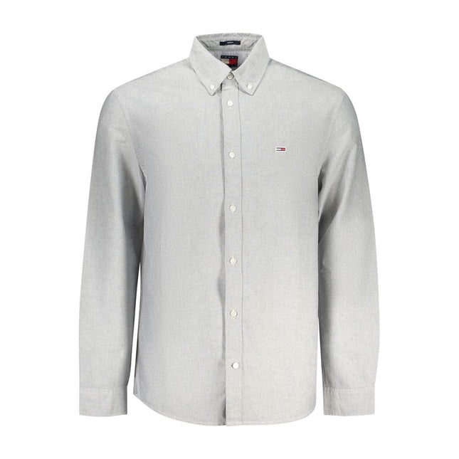 Tommy Hilfiger Gray Cotton Men Shirt