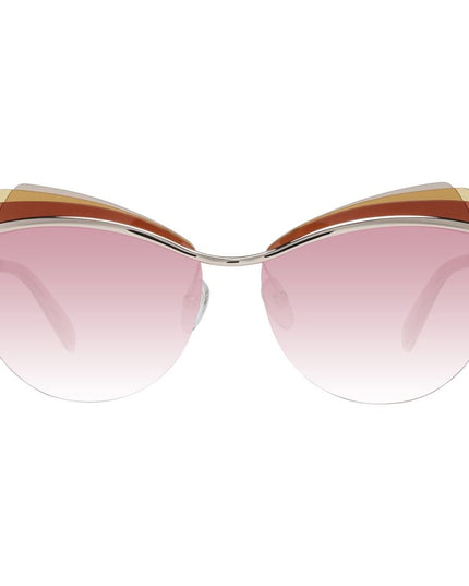 Emilio Pucci Gold Metal & Plastic Sunglasses