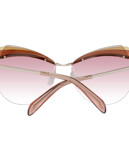 Emilio Pucci Gold Metal & Plastic Sunglasses