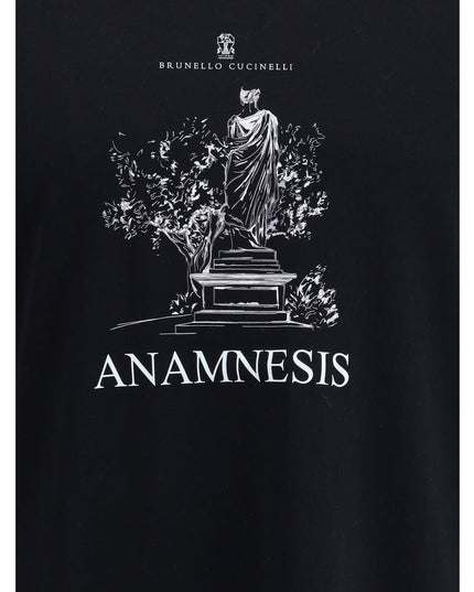 Brunello Cucinelli Black Cotton T-Shirt