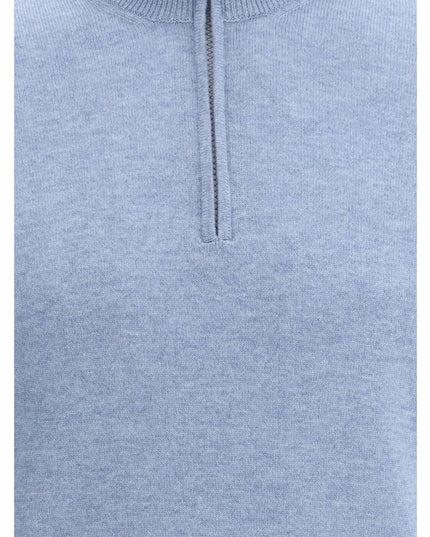 Brunello Cucinelli Light Blue Cashmere Cashmere Sweater