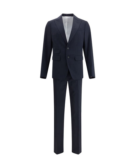 Dsquared² Black Fleece Wool Two-Piece Suit