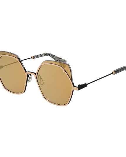 Yohji Yamamoto Gold Stainless Steel Sunglasses