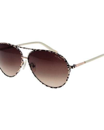 Guess Cream Metal Sunglasses