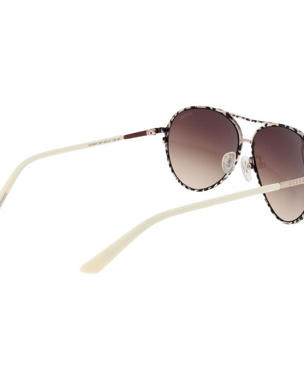 Guess Cream Metal Sunglasses