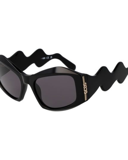 GCDS Black Acetate Sunglasses