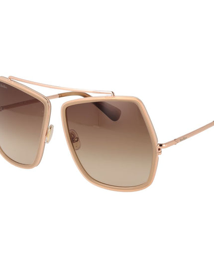 Max Mara Beige Metal Sunglasses