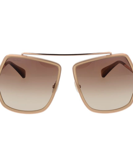 Max Mara Beige Metal Sunglasses