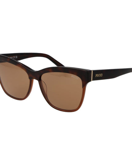 Emilio Pucci Brown Acetate Sunglasses