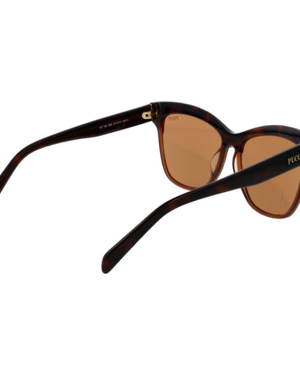 Emilio Pucci Brown Acetate Sunglasses