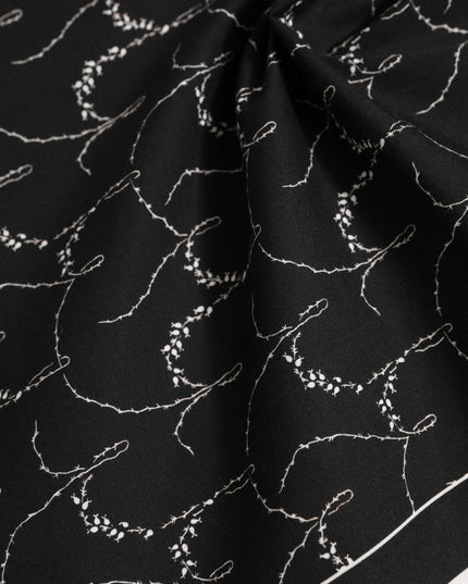 Dolce & Gabbana Black White Printed Square Foulard Scarf