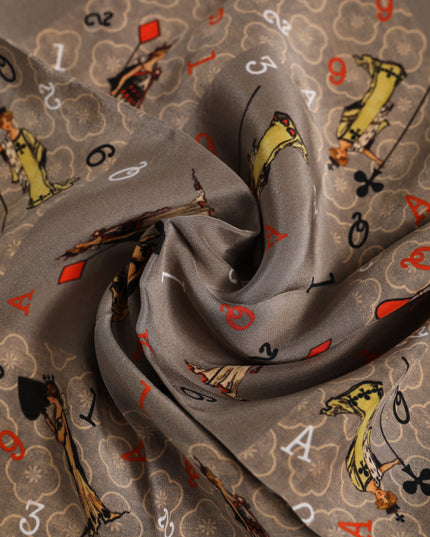 Dolce & Gabbana Brown Silk Printed Square Men Foulard Scarf