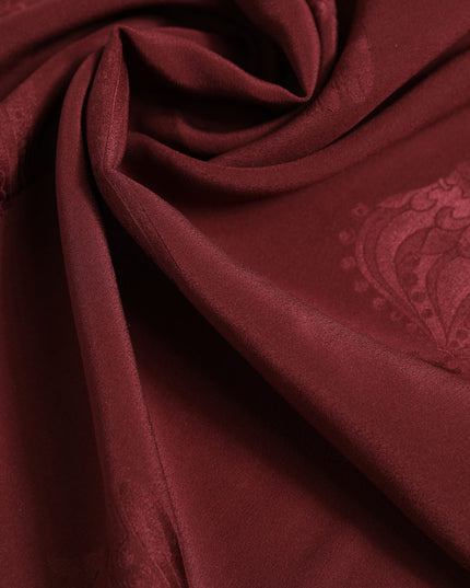 Dolce & Gabbana Maroon Silk Crown Square Men Foulard Scarf
