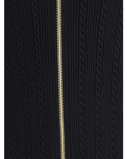 Balmain Gold Viscose Midi Skirt