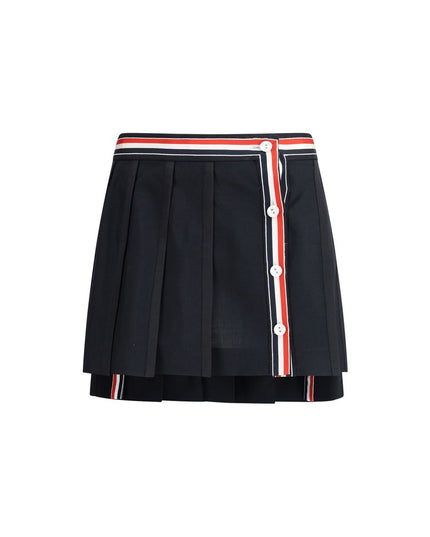 Thom Browne Black Wool Mini Skirt