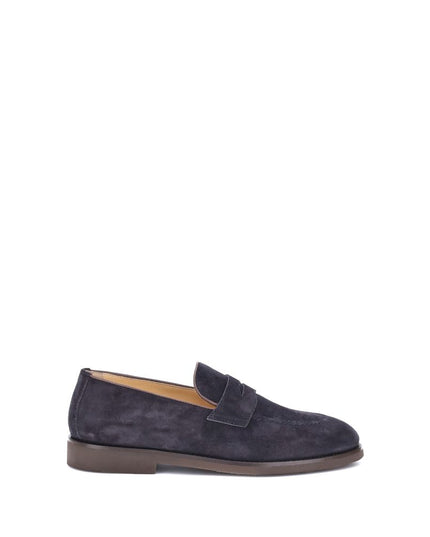 Brunello Cucinelli Blue Rubber Slip-On Loafers