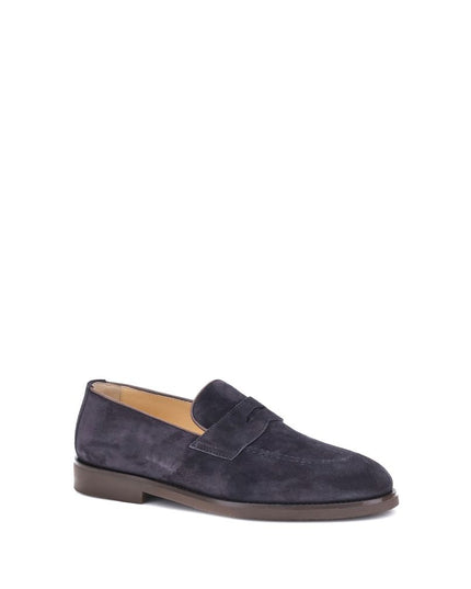Brunello Cucinelli Blue Rubber Slip-On Loafers