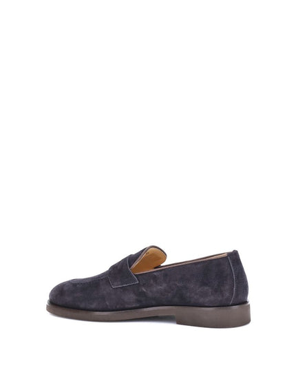 Brunello Cucinelli Blue Rubber Slip-On Loafers