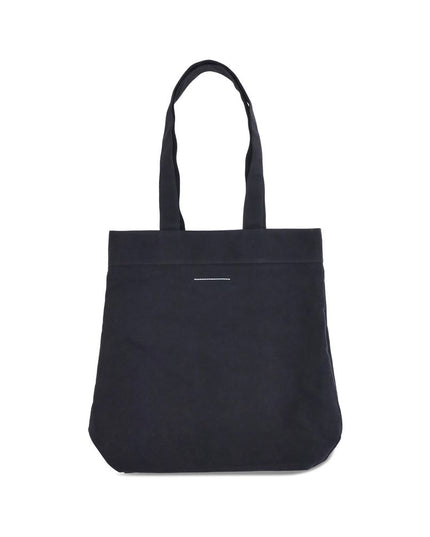 MM6 Black Cotton Shoulder Bag