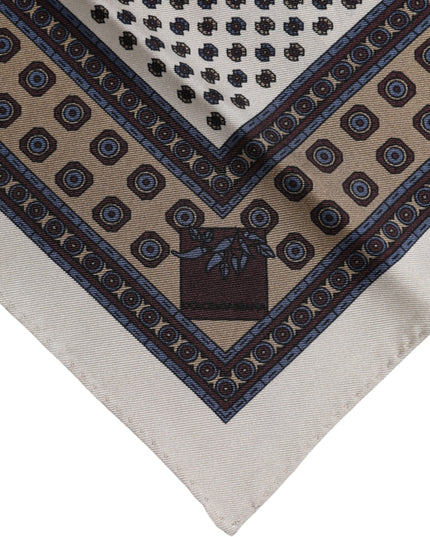 Dolce & Gabbana Multicolor Patterned Square Men Foulard Scarf