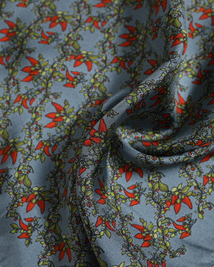 Dolce & Gabbana Gray Chilis Silk Square Men Foulard Scarf