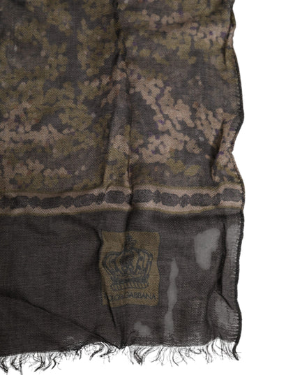 Dolce & Gabbana Camouflage Neck Warmer Wrap Foulard Scarf