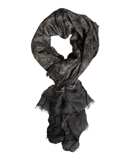 Dolce & Gabbana Camouflage Neck Warmer Wrap Foulard Scarf