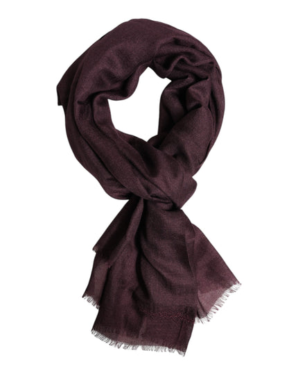 Dolce & Gabbana Maroon Cashmere Neck Warmer Wrap Shawl Scarf
