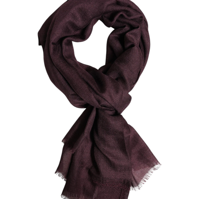 Dolce & Gabbana Maroon Cashmere Neck Warmer Wrap Shawl Scarf