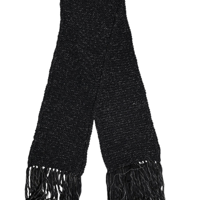 Dolce & Gabbana Black Cashmere Neck Warmer Wrap Shawl Scarf