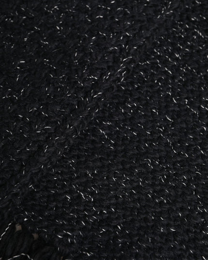 Dolce & Gabbana Black Cashmere Neck Warmer Wrap Shawl Scarf