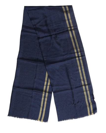 Dolce & Gabbana Blue Cashmere Neck Warmer Wrap Shawl Scarf
