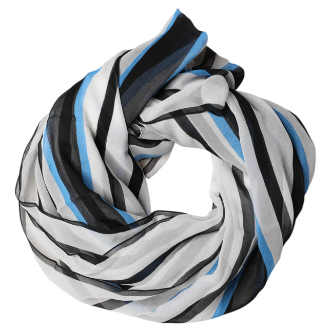 Dolce & Gabbana Multicolor Striped Neck Warmer Wrap Scarf