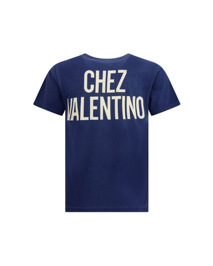 Valentino Blue Cotton T-Shirt