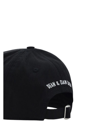Dsquared² Black Cotton Cap (Baseball Hat)