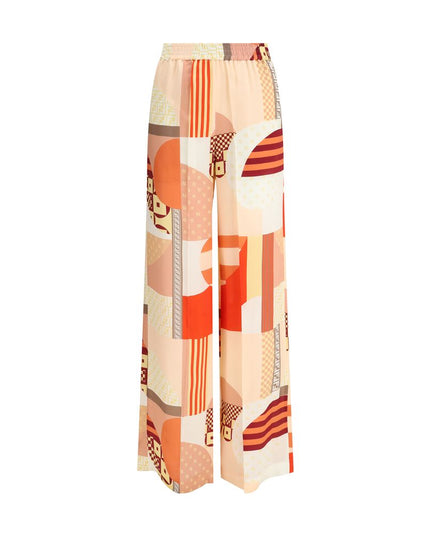 Fendi Multicolor Silk Casual Pants