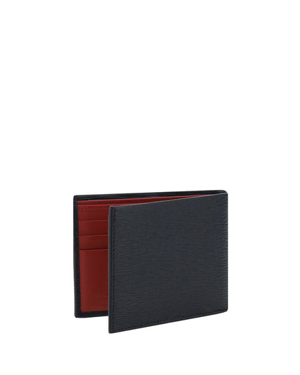 Ferragamo Black Calf Leather Bos Taurus Wallet