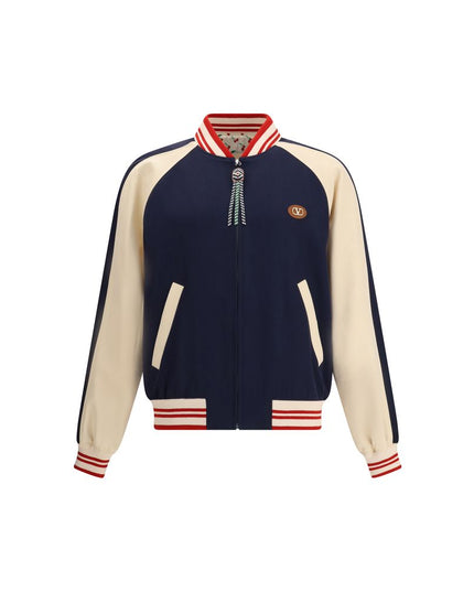 Valentino Multicolor Fleece Wool Bomber